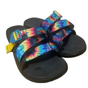 Chaco Chillos Women's 11 Slides Sandals Tie Dye Adjustable Straps Comfort Casual